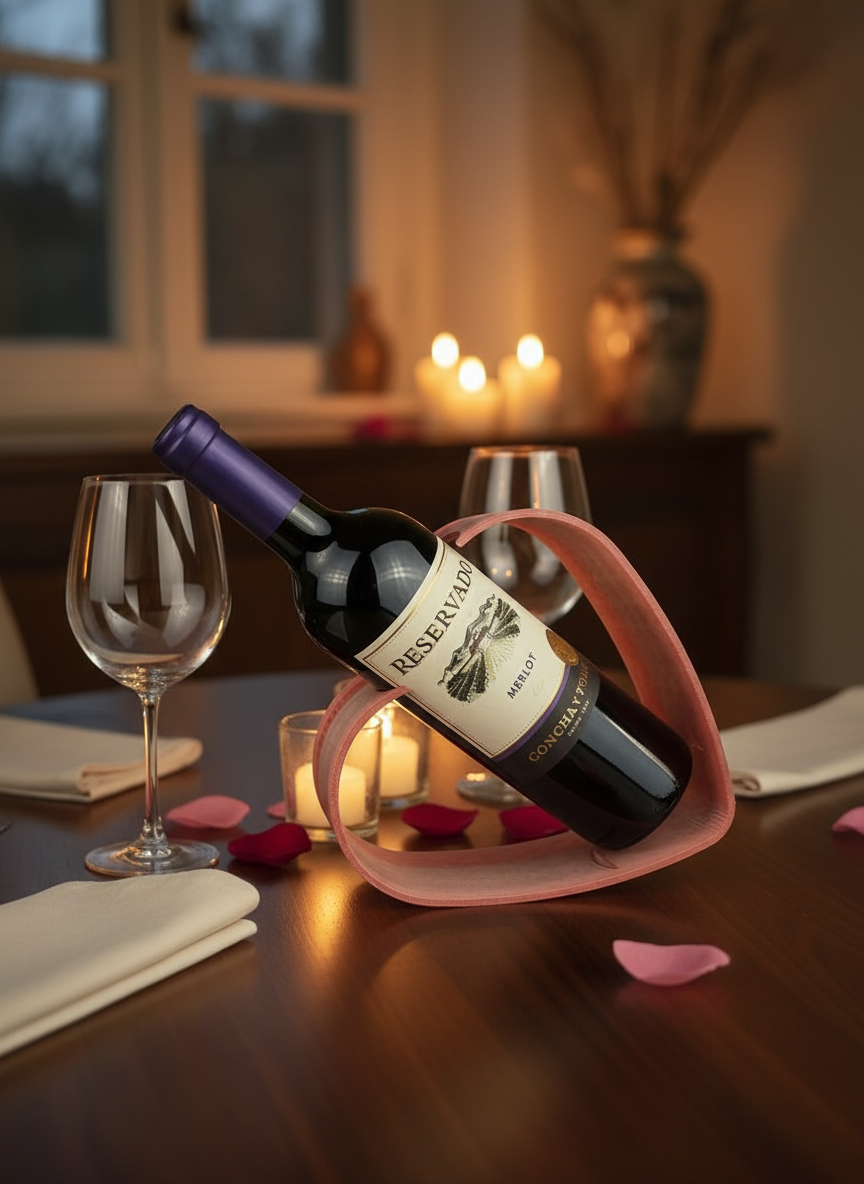 Porta-vinho Coração